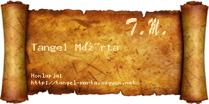 Tangel Márta névjegykártya
